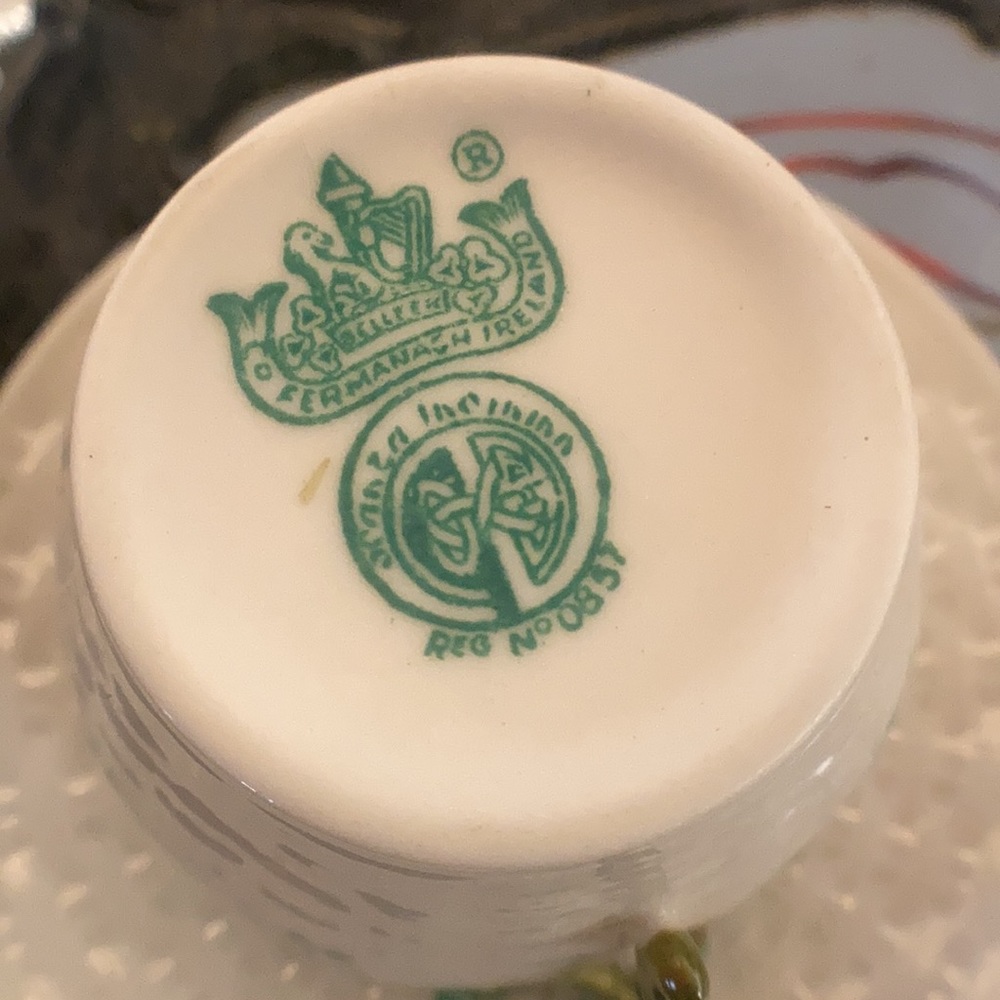 HOST PICK😀Belleek fine porcelain tea cup and saucer set of two - Picture 3 of 9